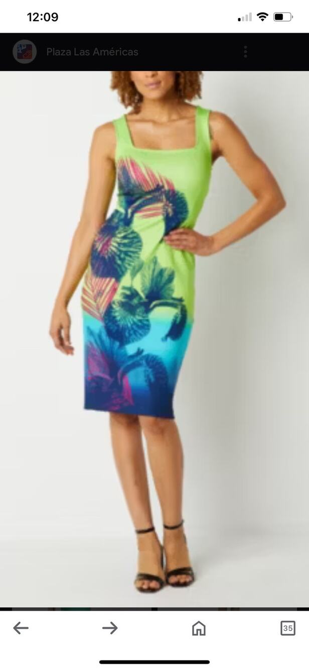 BOLD Elements tropical sleeveless midi bomd A-line XL(b54 )